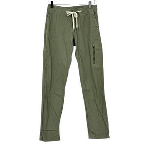 Vuori Women's Ripstop Pants Army Green Size XS Organic Cotton Drawstring Pockets